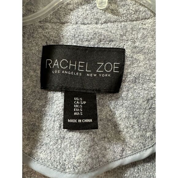 Rachel & Zoe LA NY long gray wool blend cardigan/coat size small #23-0611 - Picture 2 of 5